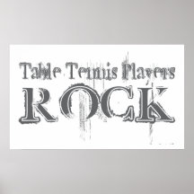Table Tennis Players Rock Poster