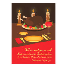 Tablescape Place Setting Thanksgiving Invitation