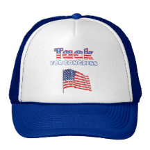 Tack for Congress Patriotic American Flag Trucker Hats