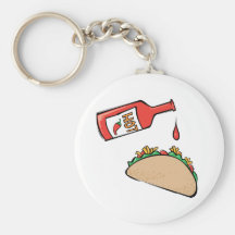 Taco and Hot Sauce Key Chains
