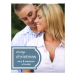 Tagged Photo Christmas Card-blue Custom Invites