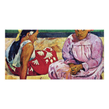 Tahitian Women On The Beach By Paul Gauguin Photo Card Template