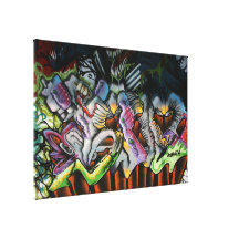 Taiwanese graffiti, Taipei, Taiwan Stretched Canvas Prints