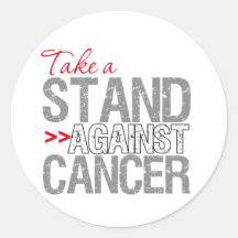 Take a Stand Against Cancer - Bone Cancer Round Stickers
