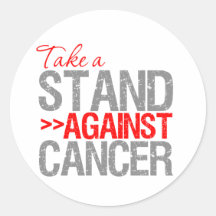 Take a Stand Against Cancer v2 Round Stickers