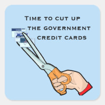 Take away the government credit cards stickers
