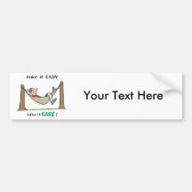 Take It Easy ~ Relaxing In A Hammock Bumper Stickers