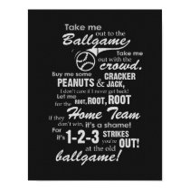 Take Me Out To The Ballgame - Black posters