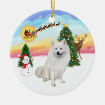 Take Off - American Eskimo Dog Ornaments