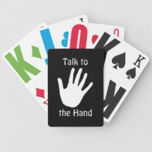 TALK TO THE HAND PLAYING CARDS
