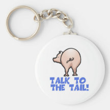 Talk to the Tail Piggy Pig Key Chain