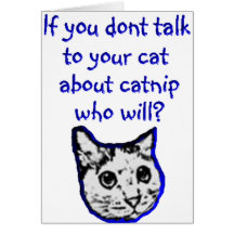 Talk to your cat about catnip cards