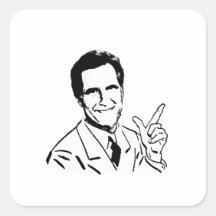 Talking Mitt Romney Square Sticker