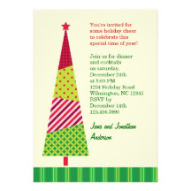 Tall Christmas Tree Invitation