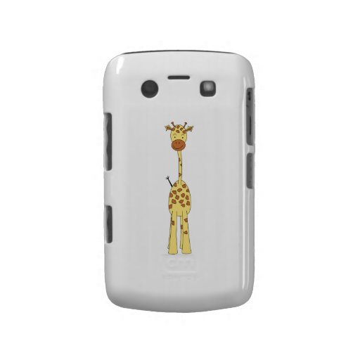 Tall Cute Giraffe. Cartoon Animal. Blackberry Cases