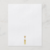 Tall Cute Giraffe. Cartoon Animal. Full Color Flyer