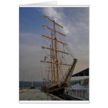 Tall Ship In Varna Greeting Card