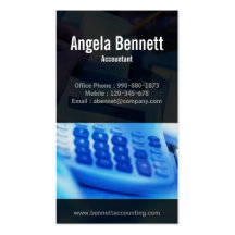 Tally Machine Accounting Blue Business Card