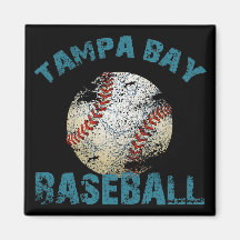 TAMPA BAY BASEBALL - GRUNGE STYLE MAGNETS