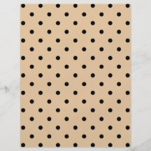 Tan and Black Polka Dot Pattern. Custom Flyer