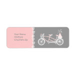 Tandem Bicycle Wedding Address Label