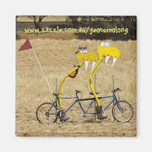 Tandem Snakes Refrigerator Magnet
