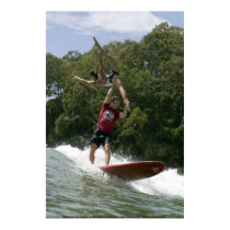 Tandem Surfing at Noosa 2009 posters
