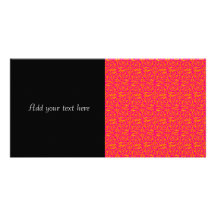 Tangerine Tango Orange and Hot Pink Vines Photo Card