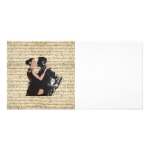 Tango dancers photo greeting card