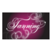 Tanning Business Card Elegant Flourish Glow