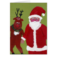 Tap Dancing Reindeer & Santa CARD - Today's Best