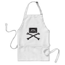 Tape & Crossbones Music Pirate Piracy Home Taping Apron