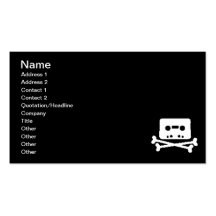 tape skull business card