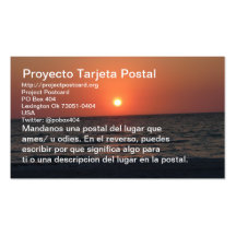 Tarjeta de visita Proyecto Tarjeta Postal Business Cards