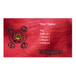 TAROT 2 monogram red silk Business Card
