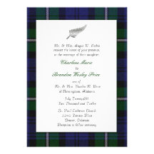 Tartan Plaid Wedding Invitation