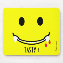 'tasty '  SMILEY FACE MOUSEPAD