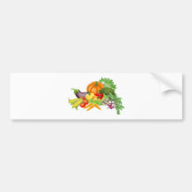 Tasty vegetables illustration bumper stickers