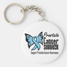 Tattoo Butterfly Prostate Cancer Survivor Keychain