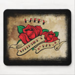 Tattoo Happy Valentine's Day Rose Mousepad