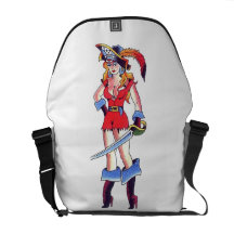 Tattoo Pirate Girl Rickshaw Messenger Bag - Wow!