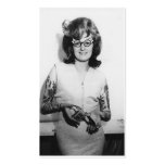 Tattooed Glasses Chick Business Cards
