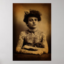 Tattooed Woman Print