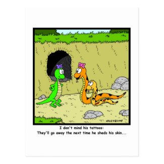 Tattoos: Snake Cartoon Post Card