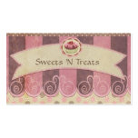 Taupe Pink Cupcake Bakery Business Card