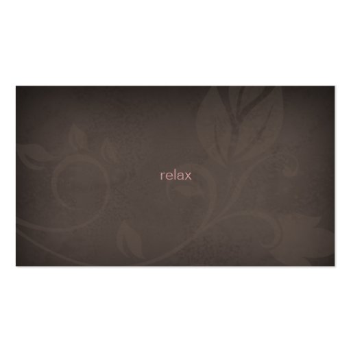 Taupe & Pink Spa business card