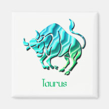 Taurus Sign Square Magnet