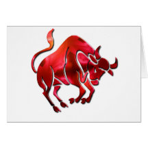 Taurus Symbol Greeting Card