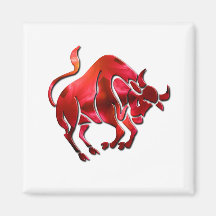 Taurus Symbol  Square Magnet