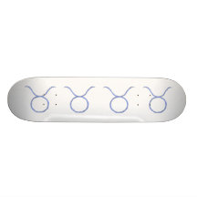 Taurus. Zodiac Astrology Signs. Blue. Skate Deck